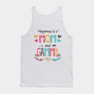 Happiness Is A Mom And Gamma Wildflower Happy Mother's Day Tank Top